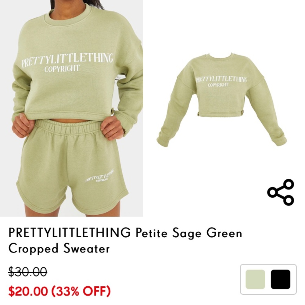 Pretty little thing sage green set